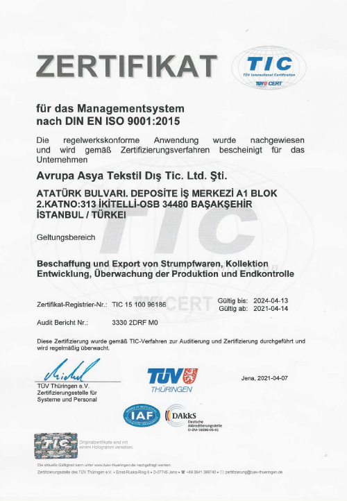 DIN EN ISO 9001:2015